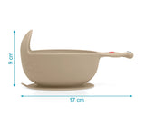 Szilikon Csiga Tál Beige 04185 2 Kiokids