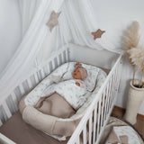 Двустранно Бебешко Гнездо От Памучен Велур Boho Leaves Koell