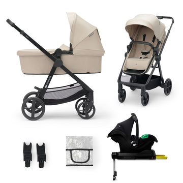 Комбинирана Количка Kinderkraft Newly 4В1,Beige - Комбинирани Колички - KinderKraft - BebeMama