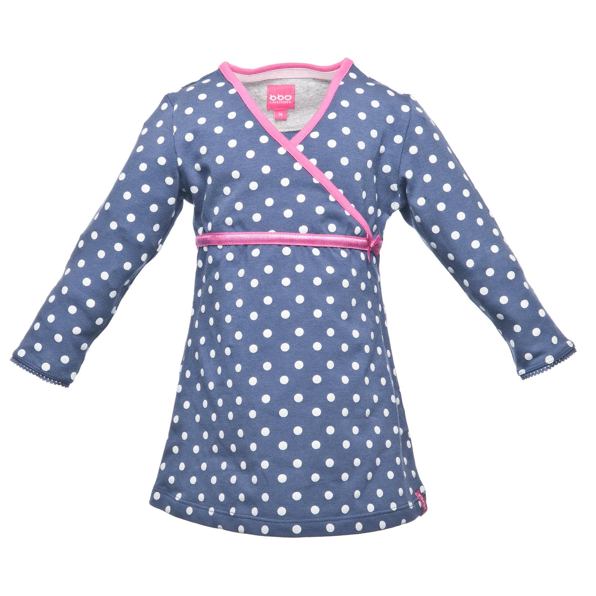 Бебешка Рокля На Точки С Розови Кантове, 56 См. 0 2 М. Beebielove