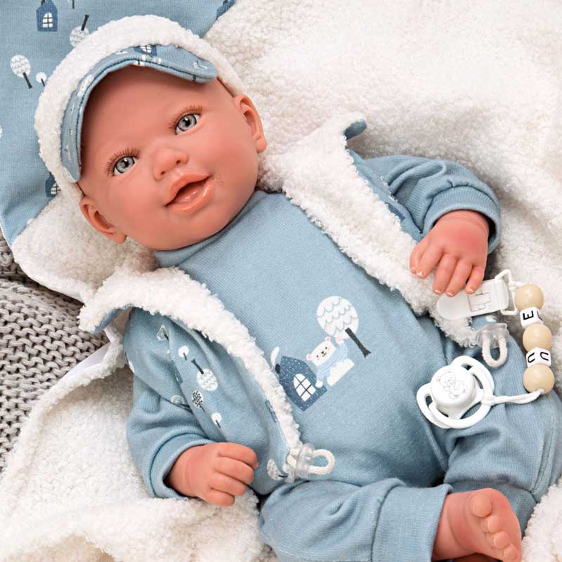 Кукла-Бебе Бруно Със Син Костюм И Аксесоари - 45 См --- BebeMama