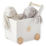Кутия За Играчки Ginger Home С Колелца За Бутане, Дървена, Бяла, 38Х45Х54 См.