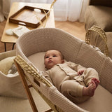 Fonott kosár Wheat Knit Moses Basket és matrac Truffle The Little Green Sheep