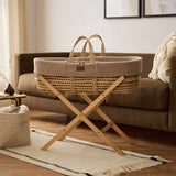 Fonott kosár Wheat Knit Moses Basket és matrac Truffle The Little Green Sheep