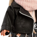 Llorens Carla gyönyörű babája téli ruhákban, 35 cm