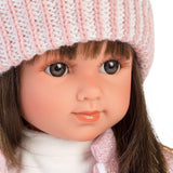 Llorens Sara gyönyörű babája téli ruhában 35 cm