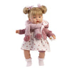 Llorona Joelle síró babája, fukszia dzseki, 38 cm, Llorens