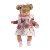 Llorona Joelle síró babája, fukszia dzseki, 38 cm, Llorens