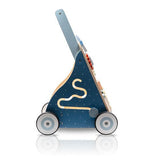 Дървена Бебешка Проходилка Baby Walker Blue Luvion