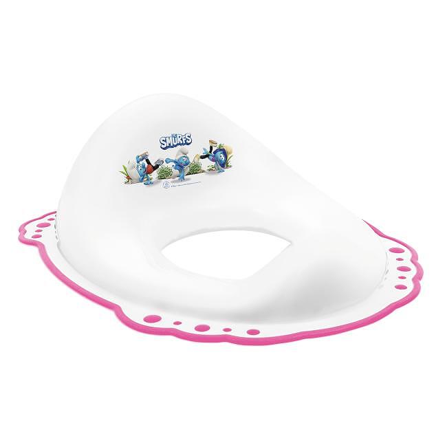 Адаптер За Тоалетна С Непързаляща Основа Smurfs White Pink Maltex