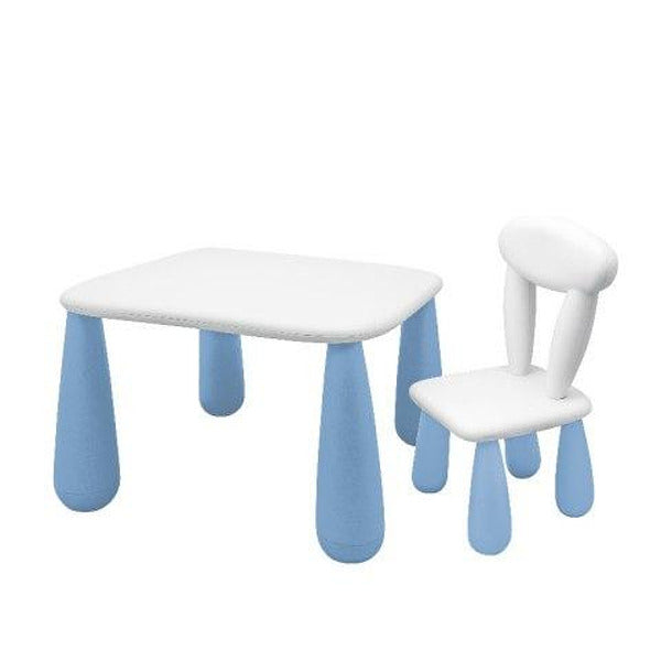 Детска Маса + Столче Luna Classic White Blue Maltex