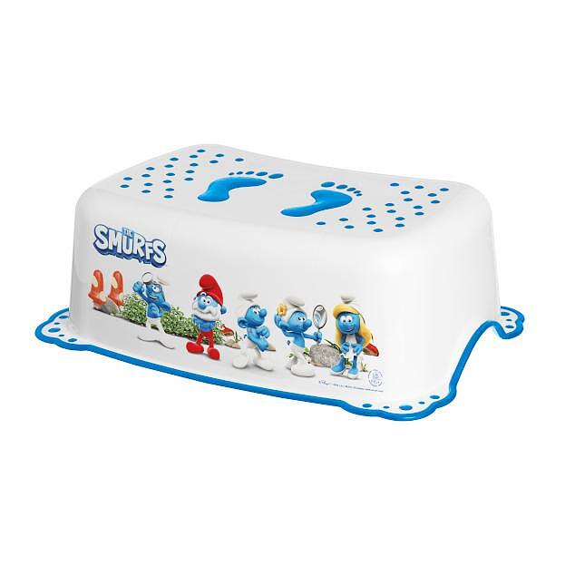 Детско Стъпало И Стол 2 В 1 Smurfy White Blue Maltex