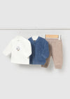 Бебешки Комплект 3 Части С Тениска Боровинка 16 02667 041 Mayoral