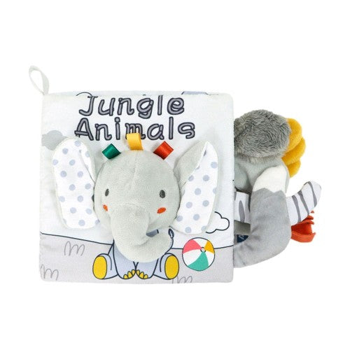 Carte zornăitoare moale pentru bebeluși - Elefant