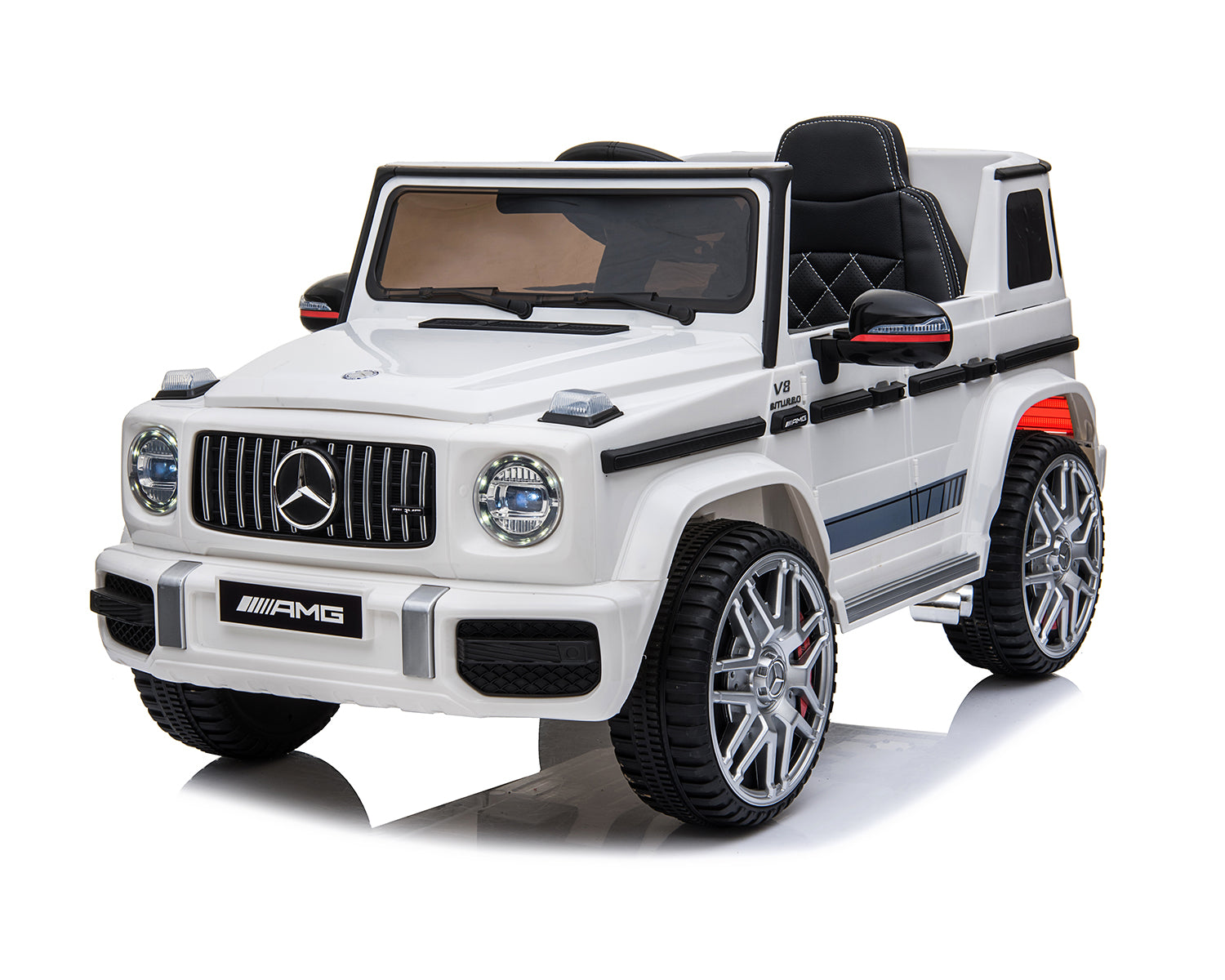 Акумулаторна Кола Licensed Mercedes Amg G63 White + Батерия 12V7Ah