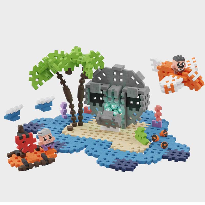 Мини Вафлен Конструктор "приключение На Островът На Съкровищата", 148 Части Marioinex