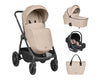 Комбинирана Количка 3в1 С Кош За Новородено Modena Beige 2027 Kikkaboo
