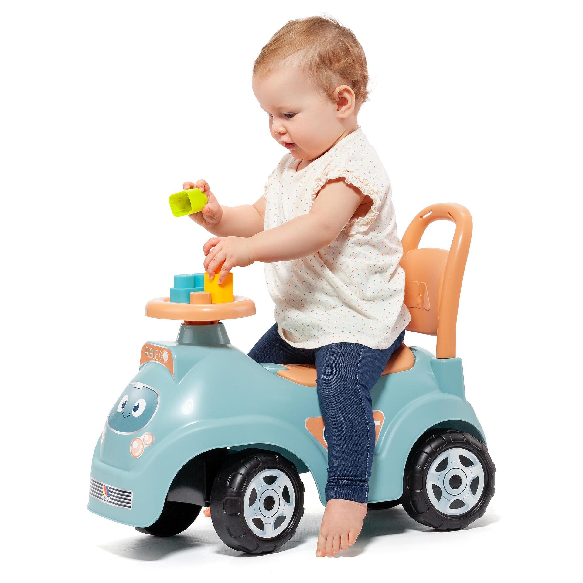 Кола За Яздене Blue Ride On White Blocks Син Molto