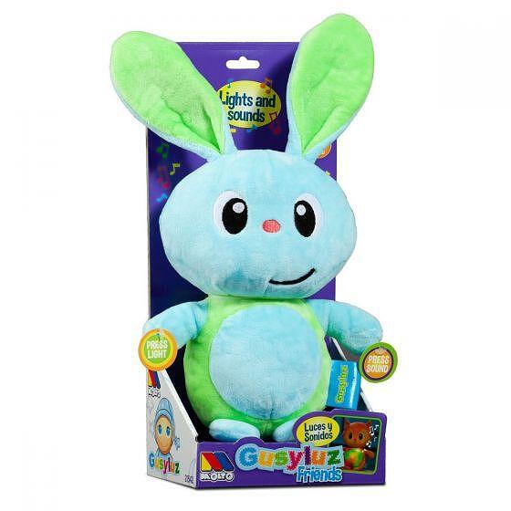 Музикална Светеща Играчка Зайче Зелено Gusy Luz® 21542 Molto