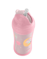 Чаша Със Силиконовa Сламка 220Мл Moony Me Pink