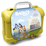 Арт Куфарче Bluey С 10 Цветни Молива, 5 Печата И Пъзел Стикери За Декорация Multiprint