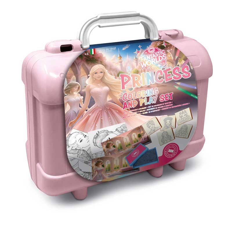 Арт Куфарче Pixie Princess С 10 Цветни Молива, 5 Печата И Пъзел Стикери За Декорация Guga