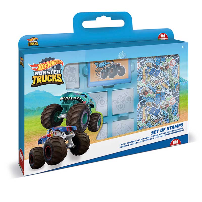 Комплект За Творчество Hot Wheels Със 7 Печата, 3 Флумастера И Бележник За Рисунки Guga