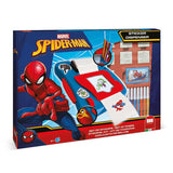Комплект За Създаване На Стикери Spiderman С 12 Флумастери, 50 Стикери, 7 Печата И Книжка За Оцветяване Multiprint