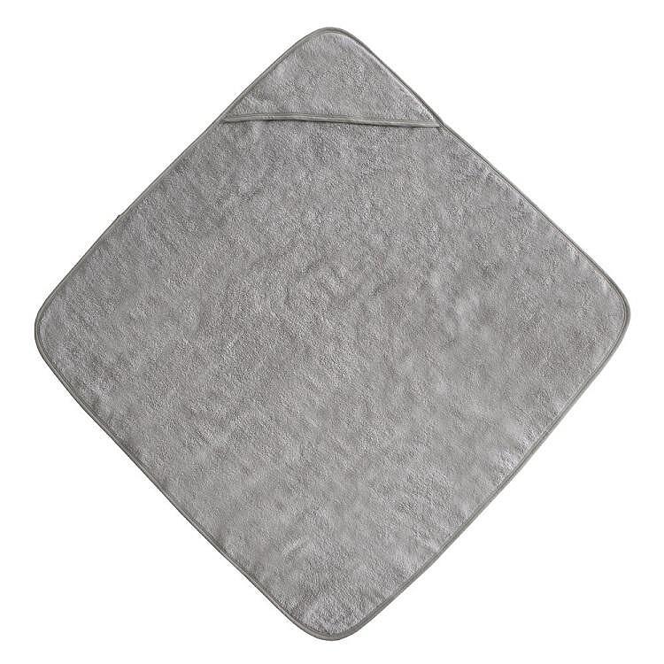 Бебешка Хавлия С Качулка Hooded Towel Grey Mushie