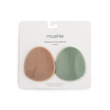 Бебешка Силиконова Четка За Баня 2 Бр. Cradle Cap Brush Natural Cambridge Blue Mushie