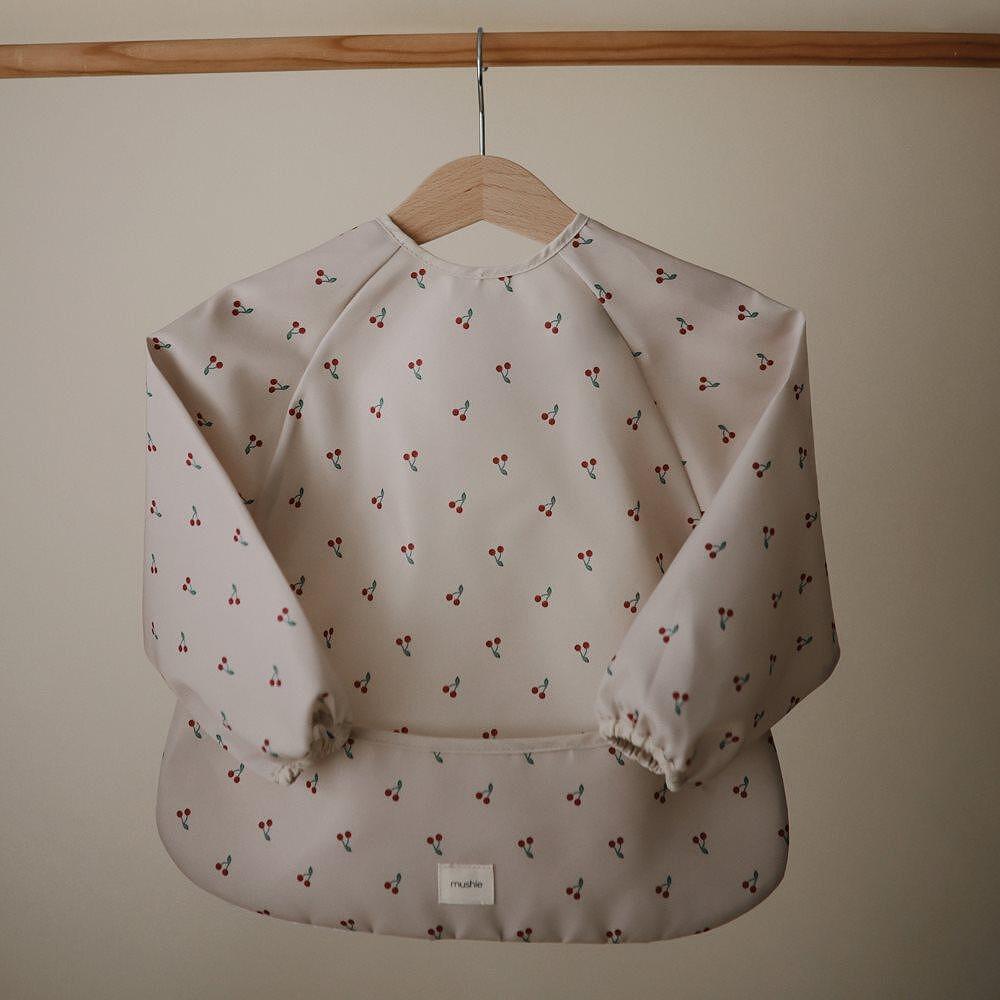 Лигавник С Ръкави Long Sleeve Bib Cherries Mushie
