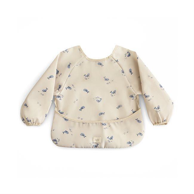 Лигавник С Ръкави Long Sleeve Bib Whales Mushie