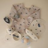Лигавник С Ръкави Long Sleeve Bib Whales Mushie