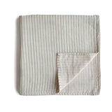 Муселинова Пелена Swaddle 120x120 См. Sage Stripe Mushie