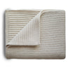 Плетено Бебешко Одеяло 80 100 См. Ribbed Beige Melange Mushie