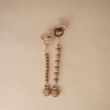 Силиконов Клипс За Залъгалка Silicone Pacifier Clip Luna Faux Wood Mushie