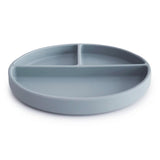 Силиконова Чиния С Вакуум С Три Разделения Powder Blue Mushie