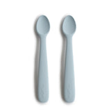 Силиконови Лъжички За Хранене 2 Бр. Powder Blue Mushie