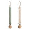 Текстилен Клипс За Залъгалка Linen 2 Бр. Olive Shifting Sand Mushie