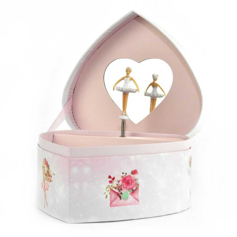 Cutie muzicală de bijuterii în formă de inimă - „Balerină”