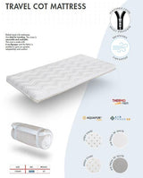 Бебешки Топ Матрак За Сгъваема Кошара Travel Сиви Звезди My Baby Mattress