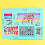 Brățară DIY cu talismane - Set pentru copii, 95 de piese
