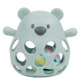Бебешка Силиконова Дрънкалка С Топче Bear Pastel Green Nattou