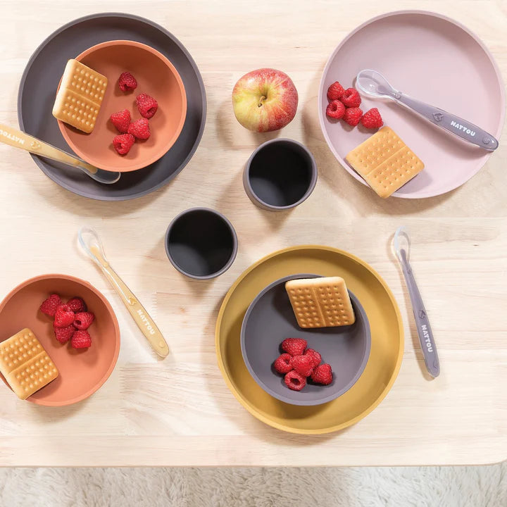 Комплект За Хранене 4 Части Curry Terracotta Nattou