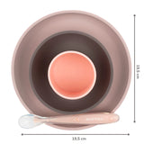 Комплект За Хранене 4 Части Pink Eggplant Nattou