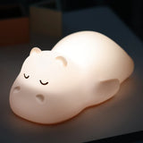 Éjjeli lámpa Hippo lazacrózsaszín Nattou