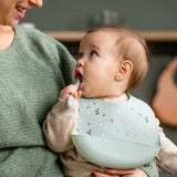 Силиконов Лигавник Bib Printed Motive Green Nattou