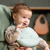 Силиконов Лигавник Bib Printed Motive Green Nattou
