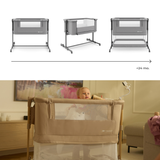 Nestee Grow 2 Бебешка Кошара Dark Grey Kinderkraft