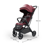 Nubi 3 Бебешка Количка Dark Ruby Kinderkraft